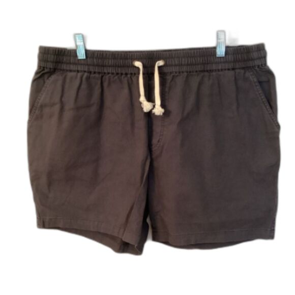 MARINE LAYER MENS XL GREY SATURDAY SHORTS CANVAS POCKETS 5" INSEAM PULL ON WAIST - Picture 1 of 8